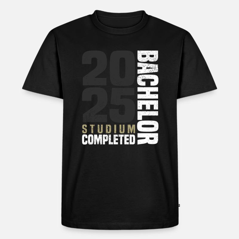 Bachelor Studium 2025 - Männer Premium Bio T-Shirt - Schwarz