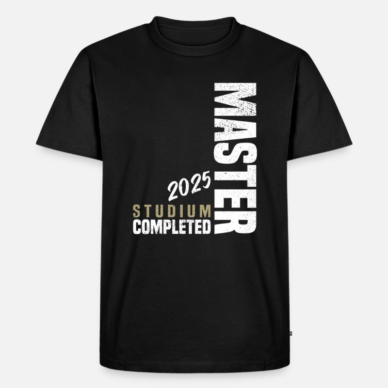 Master Abschluss 2025 - Männer Premium Bio T-Shirt - Schwarz
