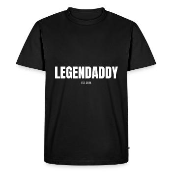 Père Fête des Pères Papa Enfants Famille 2024 Drôle - T-shirt Premium bio Homme - noir - Devant - Nico (187cm)