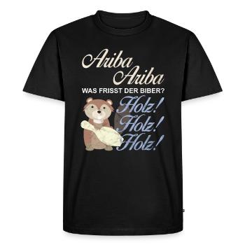 Ariba Ariba Biber - cone T-shirt cone top - Men's Premium Organic T-Shirt - black - Front - Nico (187cm)