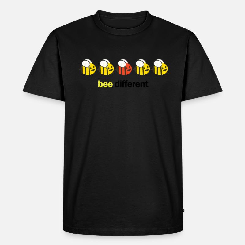 Bee different - Männer Premium Bio T-Shirt - Schwarz