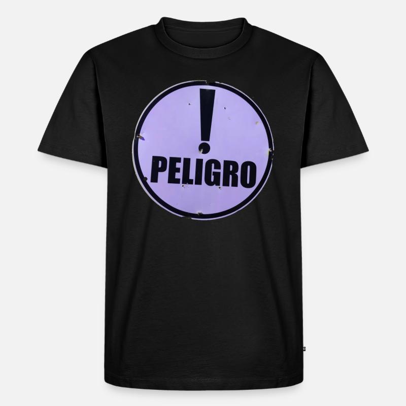 PELIGRO- COOLES DESIGN - Männer Premium Bio T-Shirt - Schwarz