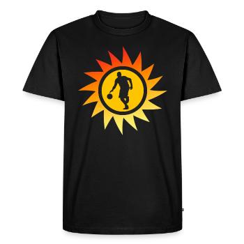 basketball slam dunk basketball player rebound - Men's Premium Organic T-Shirt - black - Front - Nico (187cm)