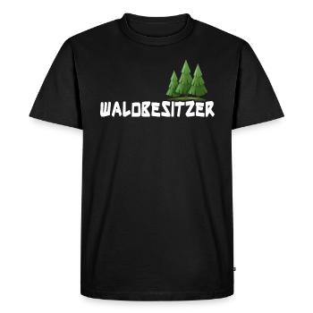Wald Waldbesitzer Forst Waldarbeiter Kiefer Fichte - Männer Premium Bio T-Shirt - Schwarz - Vorne - Nico (187cm)