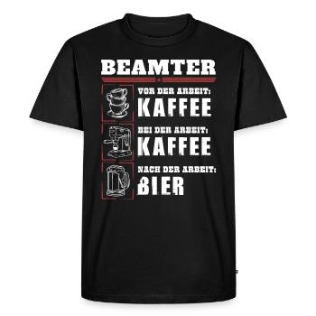 Mon quotidien de fonctionnaire - T-shirt Premium bio Homme - noir - Devant - Nico (187cm)
