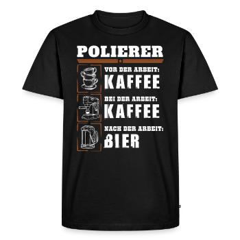 Mon quotidien de polisseur - T-shirt Premium bio Homme - noir - Devant - Nico (187cm)