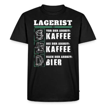 Mon quotidien en tant que commis d'entrepôt - T-shirt Premium bio Homme - noir - Devant - Nico (187cm)