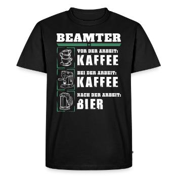Mon quotidien de fonctionnaire - T-shirt Premium bio Homme - noir - Devant - Nico (187cm)