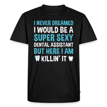 Jamais rêvé serait un assistant dentaire super sexy - T-shirt Premium bio Homme - noir - Devant - Nico (187cm)