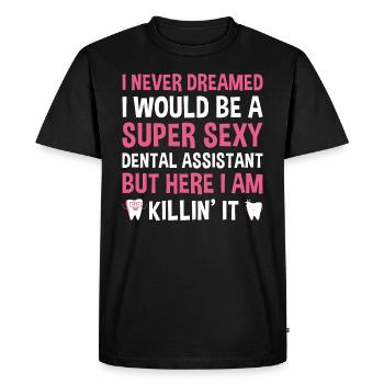 Jamais rêvé serait un assistant dentaire super sexy - T-shirt Premium bio Homme - noir - Devant - Nico (187cm)