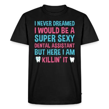 Jamais rêvé serait un assistant dentaire super sexy - T-shirt Premium bio Homme - noir - Devant - Nico (187cm)