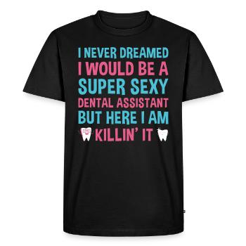 Jamais rêvé serait un assistant dentaire super sexy - T-shirt Premium bio Homme - noir - Devant - Nico (187cm)