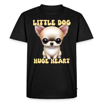 Little Chihuahua with a big heart - Men's Premium Organic T-Shirt - black - Front - Nico (187cm)