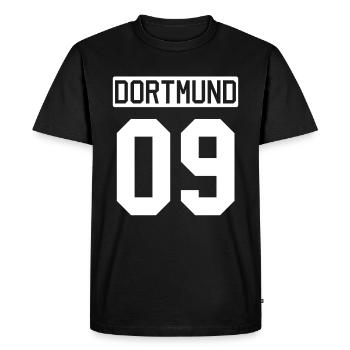 Dortmund 09 - Men's Premium Organic T-Shirt - black - Front - Nico (187cm)