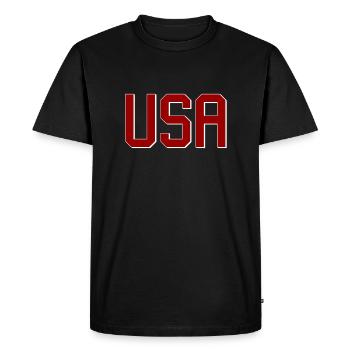 United States - Men's Premium Organic T-Shirt - black - Front - Nico (187cm)