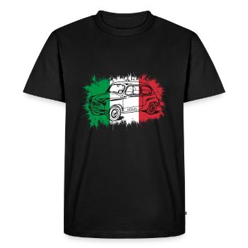 Italy Italy Auto Flag - Men's Premium Organic T-Shirt - black - Front - Nico (187cm)