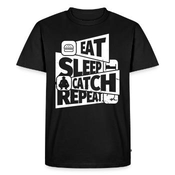 Receveur de baseball drôle de dicton - T-shirt Premium bio Homme - noir - Devant - Nico (187cm)