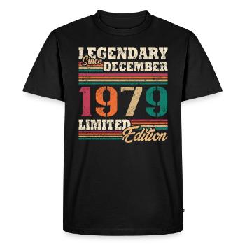 Légendaire Décembre 1979 édition limitée - T-shirt Premium bio Homme - noir - Devant - Nico (187cm)