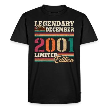 Légendaire Décembre 2001 édition limitée - T-shirt Premium bio Homme - noir - Devant - Nico (187cm)