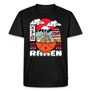 Kawaii Ramen - Men's Premium Organic T-Shirt - black - Front - Nico (187cm)