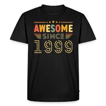 Vintage Legend 1999 Gift from 1999 - Born in 1999 - Men's Premium Organic T-Shirt - black - Front - Nico (187cm)