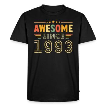 Millésime Légende 1993 Cadeau de 1993 - Né en 1993 - T-shirt Premium bio Homme - noir - Devant - Nico (187cm)