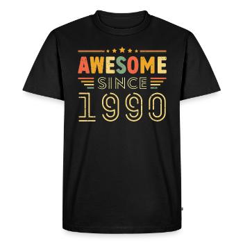Vintage Legend 1990 Gift from 1990 - Born in 1990 - Men's Premium Organic T-Shirt - black - Front - Nico (187cm)