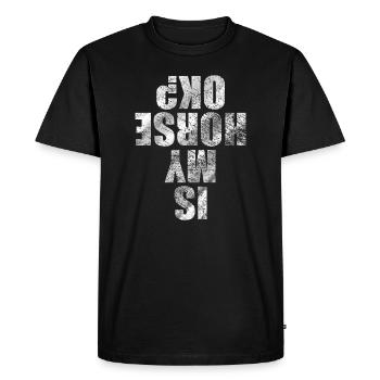 Est-ce que mon cheval est ok pour les amoureux des chevaux et - T-shirt Premium bio Homme - noir - Devant - Nico (187cm)