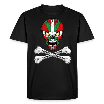 Basque skull - Men's Premium Organic T-Shirt - black - Front - Nico (187cm)