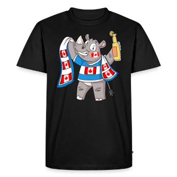 Rhino Fan Canada - T-shirt Premium bio Homme - noir - Devant - Nico (187cm)