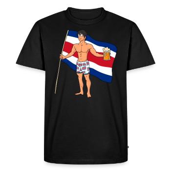 Costaricain Hot Boy - T-shirt Premium bio Homme - noir - Devant - Nico (187cm)