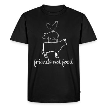 Vegan Vegan Vegan Cadeau Drôle - T-shirt Premium bio Homme - noir - Devant - Nico (187cm)