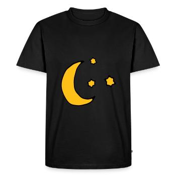 Lune et étoiles - T-shirt Premium bio Homme - noir - Devant - Nico (187cm)