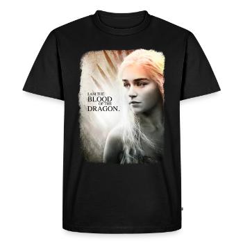 Game Of Thrones Daenerys Targaryen Citation - T-shirt Premium bio Homme - noir - Devant - Nico (187cm)
