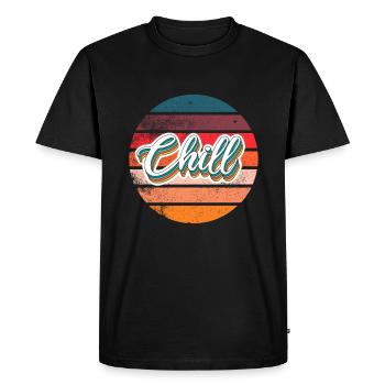 Rétro Chill - T-shirt Premium bio Homme - noir - Devant - Nico (187cm)