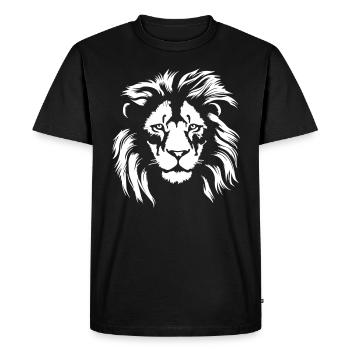 Lion - Men's Premium Organic T-Shirt - black - Front - Nico (187cm)