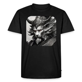 Lion Demon - Men's Premium Organic T-Shirt - black - Front - Nico (187cm)