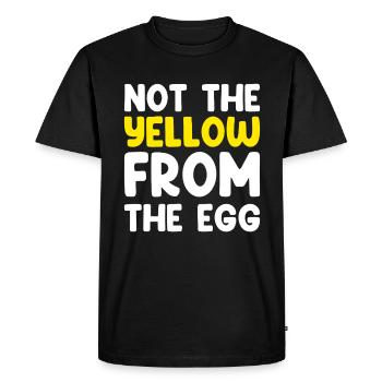 Not The Yellow From The Egg - Men's Premium Organic T-Shirt - black - Front - Nico (187cm)