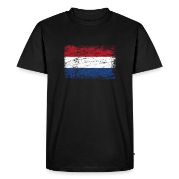 Drapeau néerlandais drapeau néerlandais - T-shirt Premium bio Homme - noir - Devant - Nico (187cm)