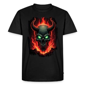 Crane Feu Infernal - T-shirt Premium bio Homme - noir - Devant - Nico (187cm)