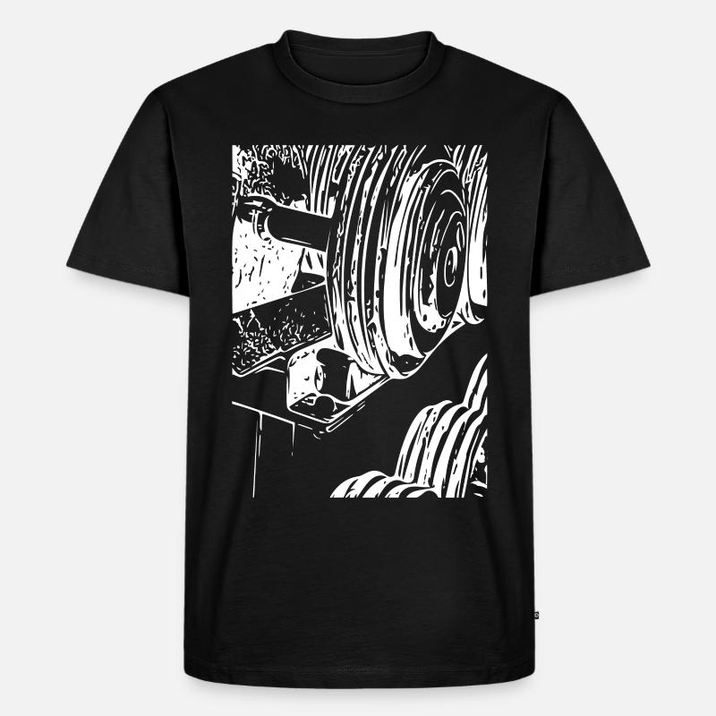 Gewichte - Männer Premium Bio T-Shirt - Schwarz