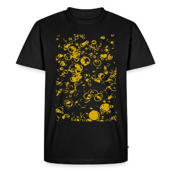 Abstract gold - Men's Premium Organic T-Shirt - black - Front - Nico (187cm)