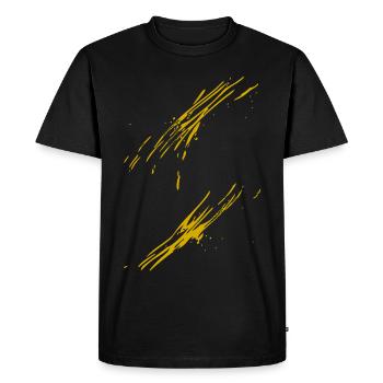 Trend gold - Men's Premium Organic T-Shirt - black - Front - Nico (187cm)