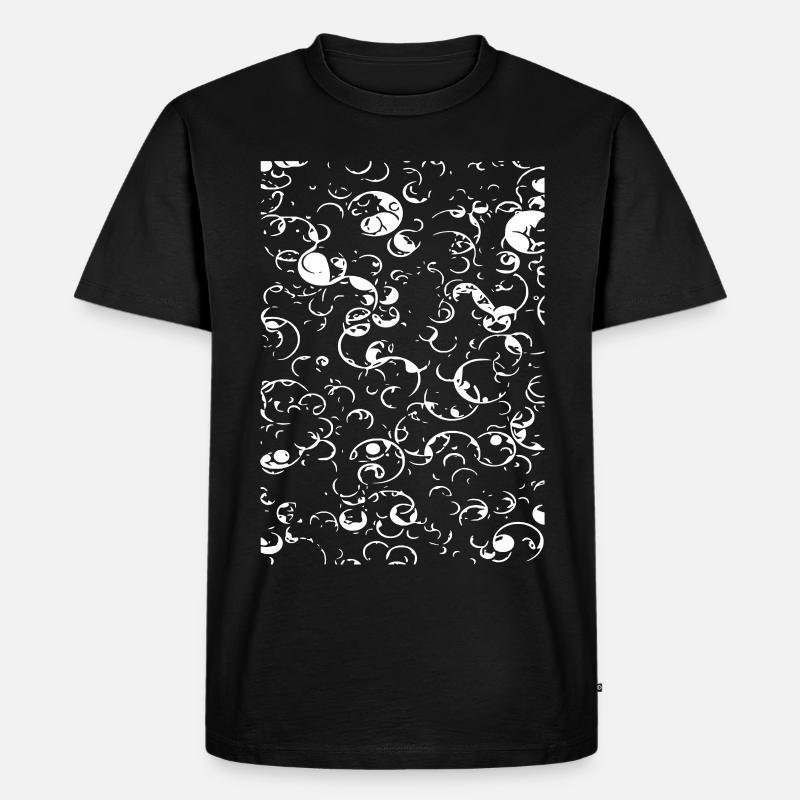 Trend weiß Kringel - Männer Premium Bio T-Shirt - Schwarz
