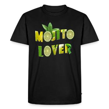 Mojito lover - Cadeau pour les amoureux du Mojito - T-shirt Premium bio Homme - noir - Devant - Nico (187cm)
