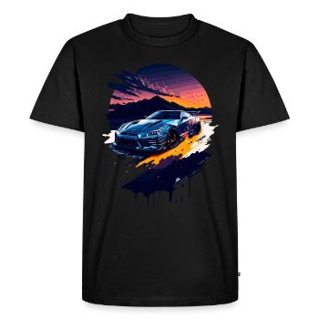 Voiture de sport classique - T-shirt Premium bio Homme - noir - Devant - Nico (187cm)