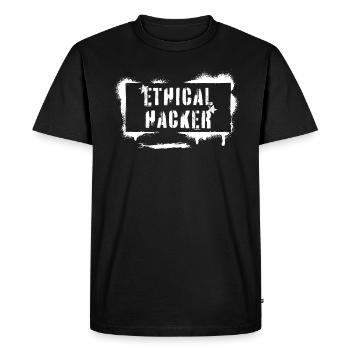 Ethical Hacker White Hat Cyber Security - Men's Premium Organic T-Shirt - black - Front - Nico (187cm)