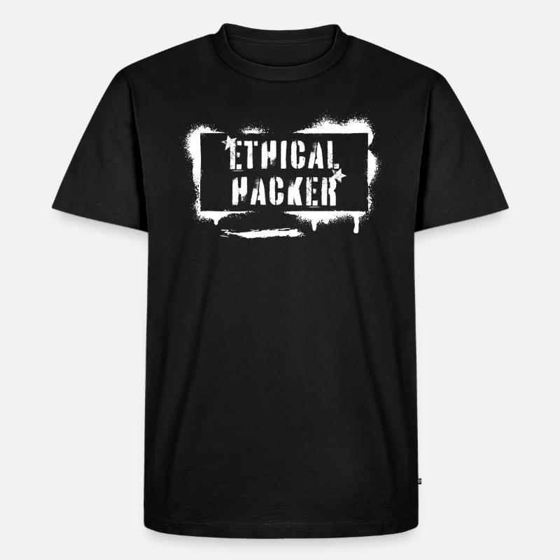 Ethischer Hacker White Hat Cybersicherheit - Männer Premium Bio T-Shirt - Schwarz