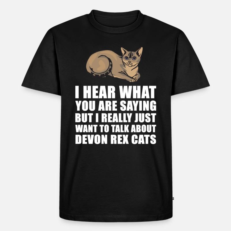Devon Rex Katze nettes Geschenk - Männer Premium Bio T-Shirt - Schwarz