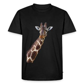giraffe - Men's Premium Organic T-Shirt - black - Front - Nico (187cm)